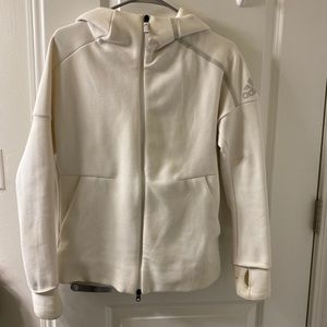Adidas White Zip Up